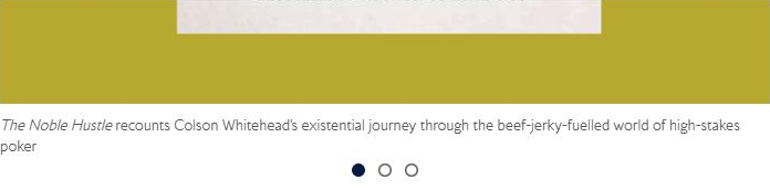 Recommended: the same carousel with the two inactive dots drawn as dark grey rings instead of pale grey dots.