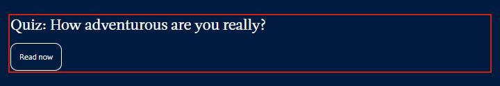 Today: Inside the Club section with keyboard focus on a quiz link, shown by a thin red outline on a dark navy background.