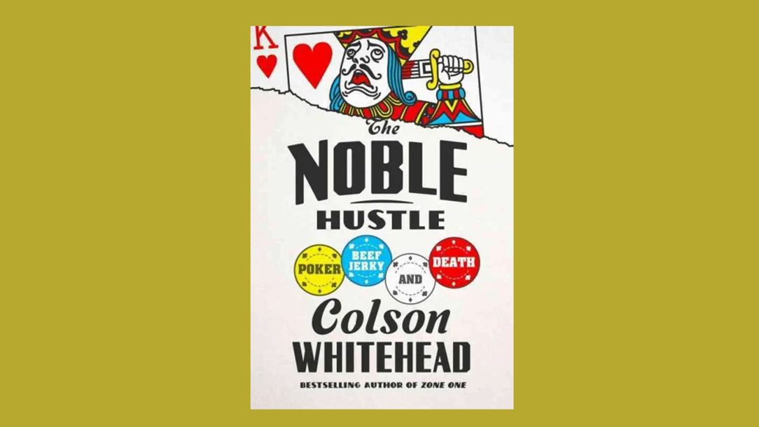 A book jacket on a green background.