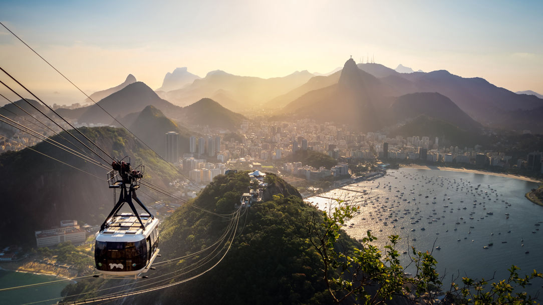 A cable car in Rio de Janeiro.