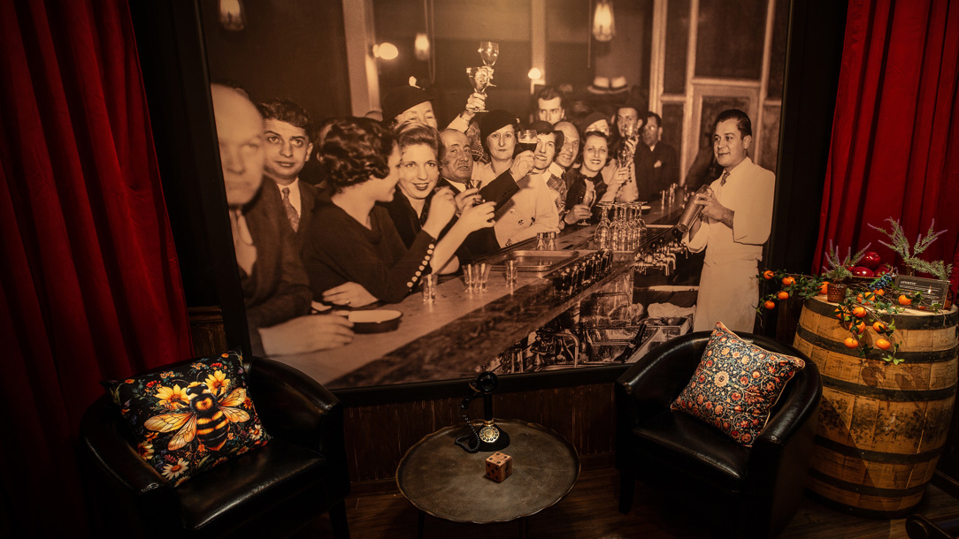 A mixology class in The Cabinet bar in Las Vegas.