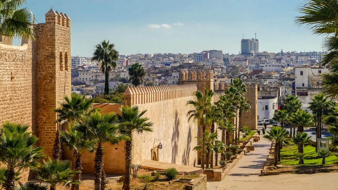 A wide view of Rabat on a sunny day.