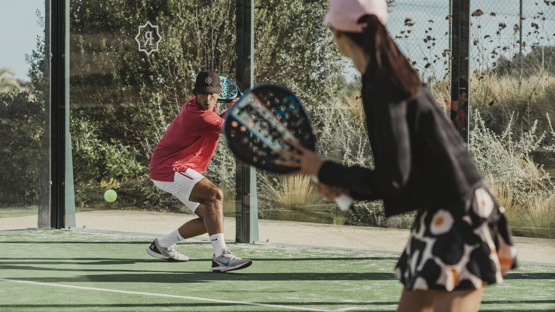A tennis player at So Soto Grande.