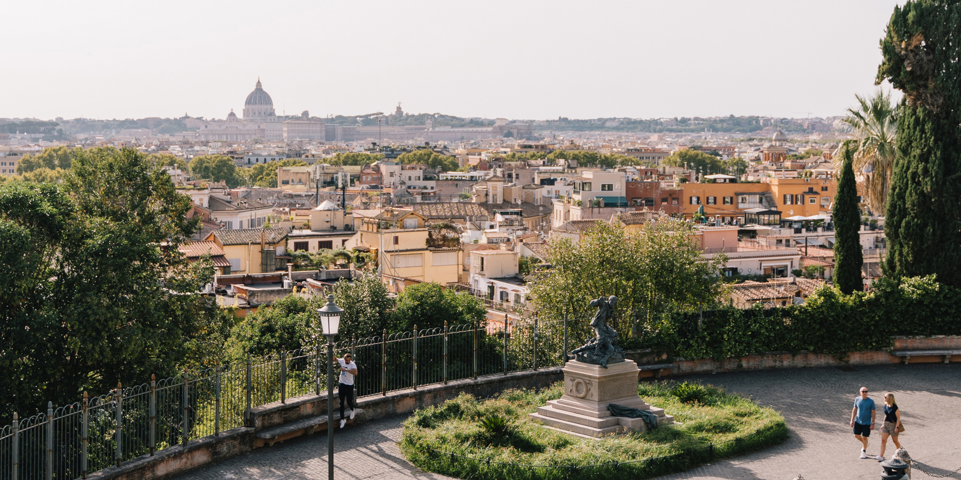 A view from the top of the Spanish Steps.
