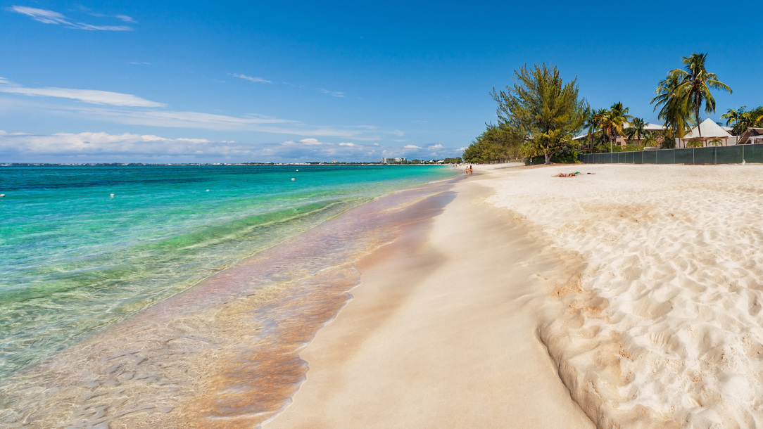 A perfect beach in the Cayman Islands.