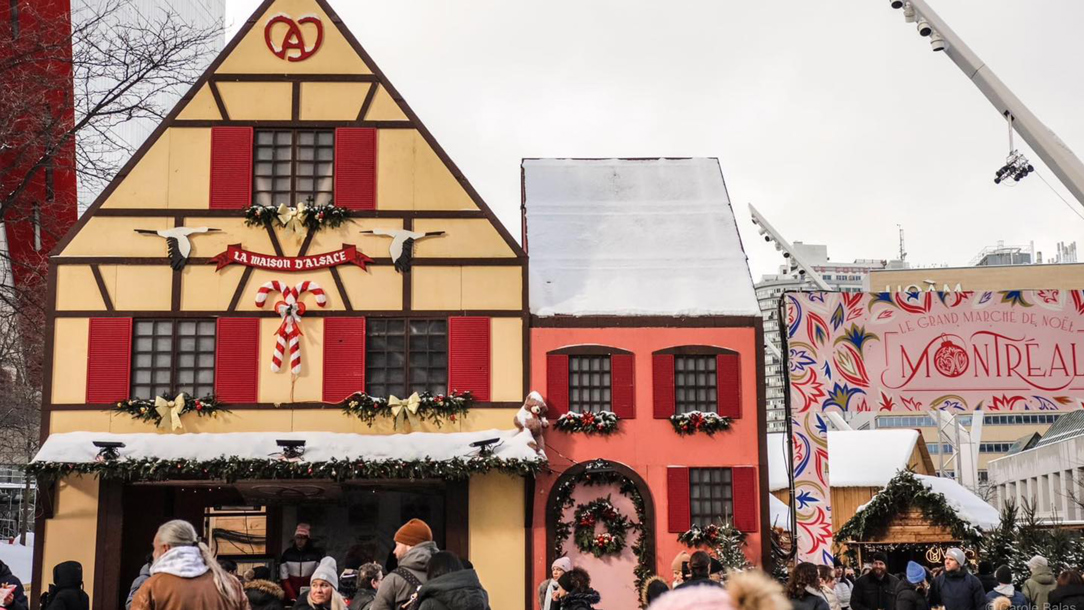 A Christmas market in Montreal.
