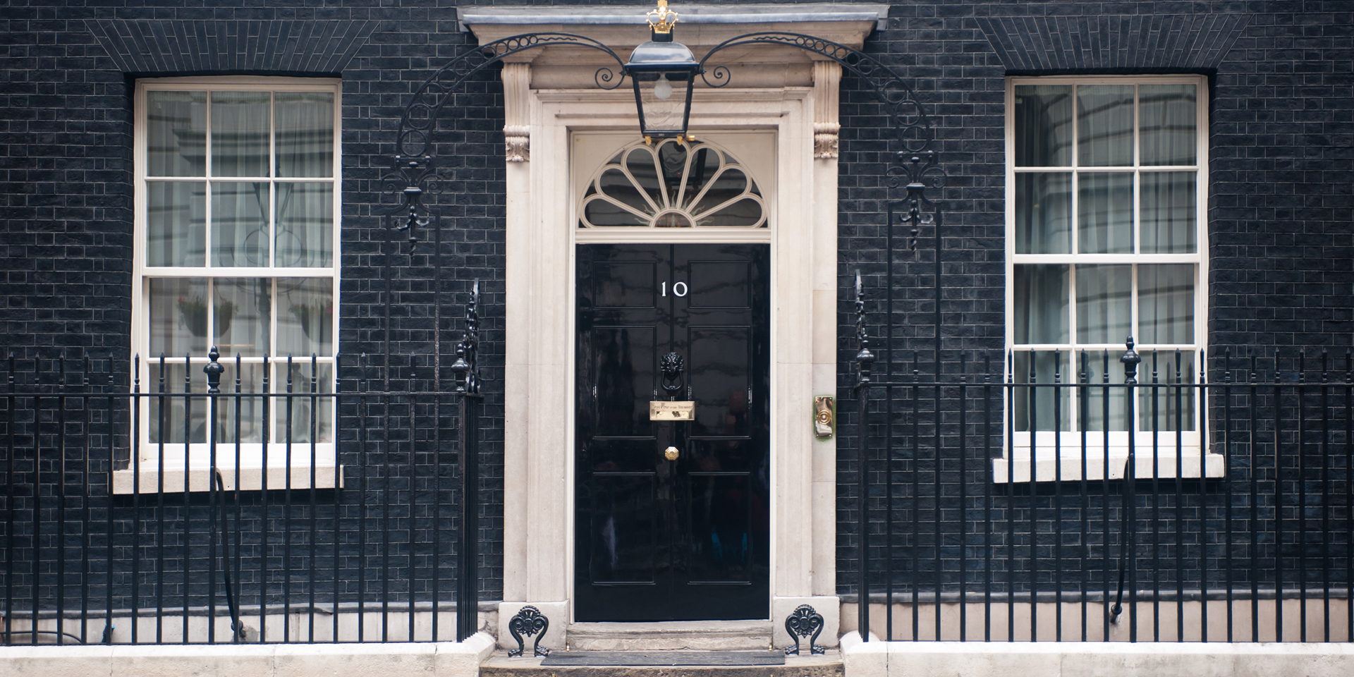 Outside 10 Downing Street in London.
