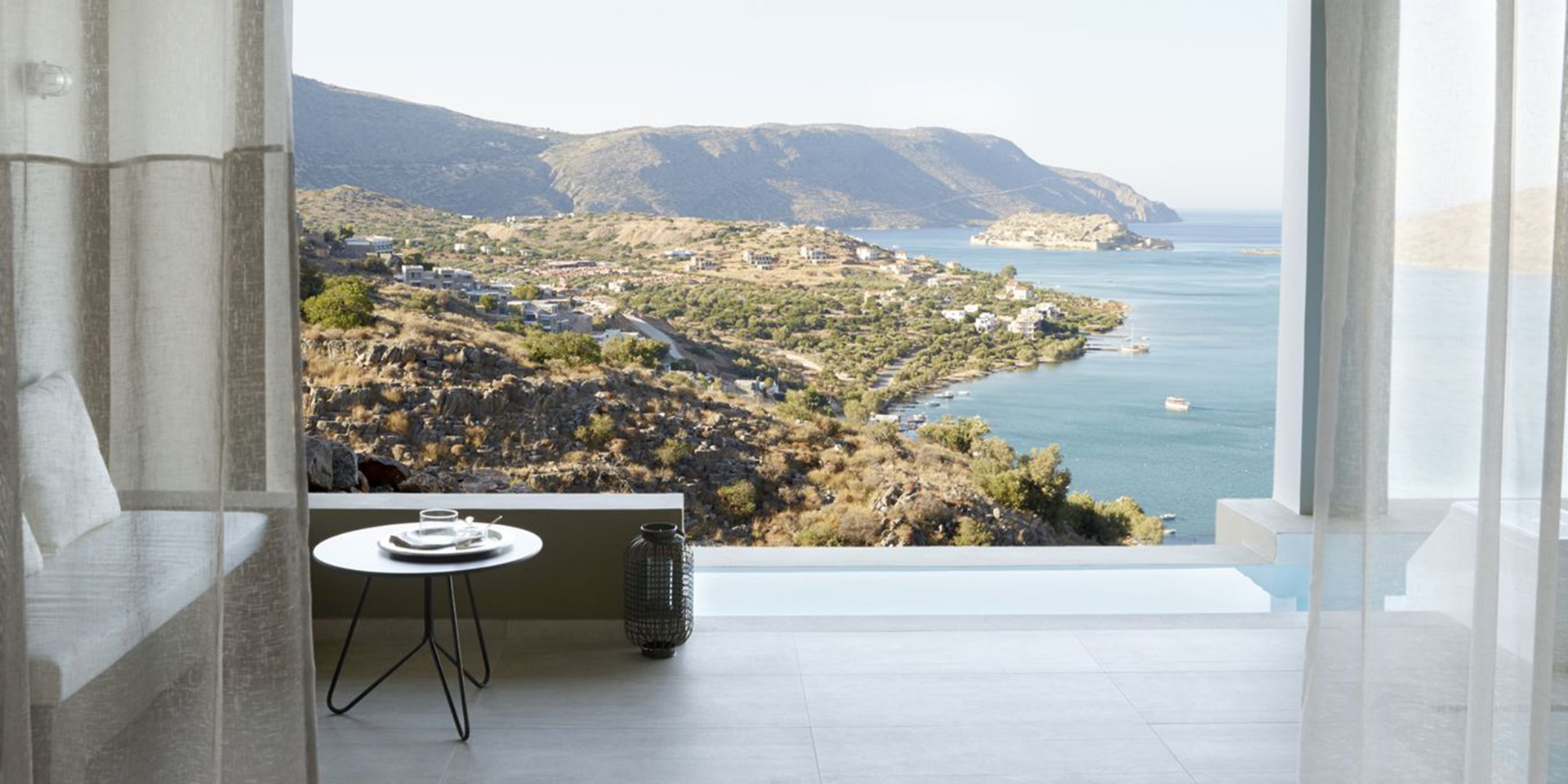 The view from a room at the Domes Aulus Elounda.