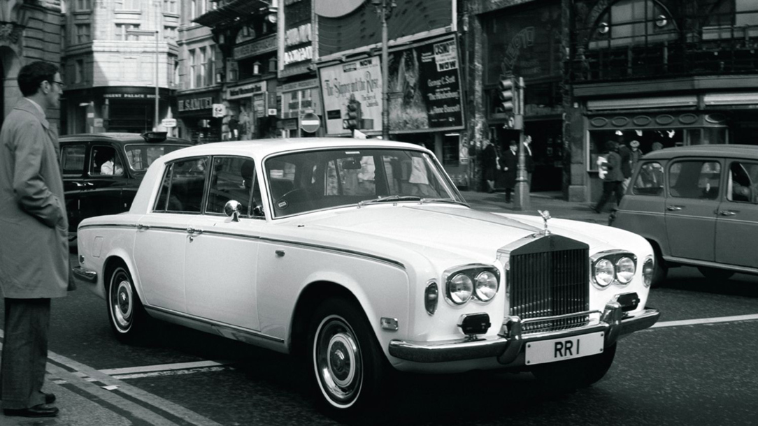 An archive photograph of a Rolls Royce Silver Shadow.