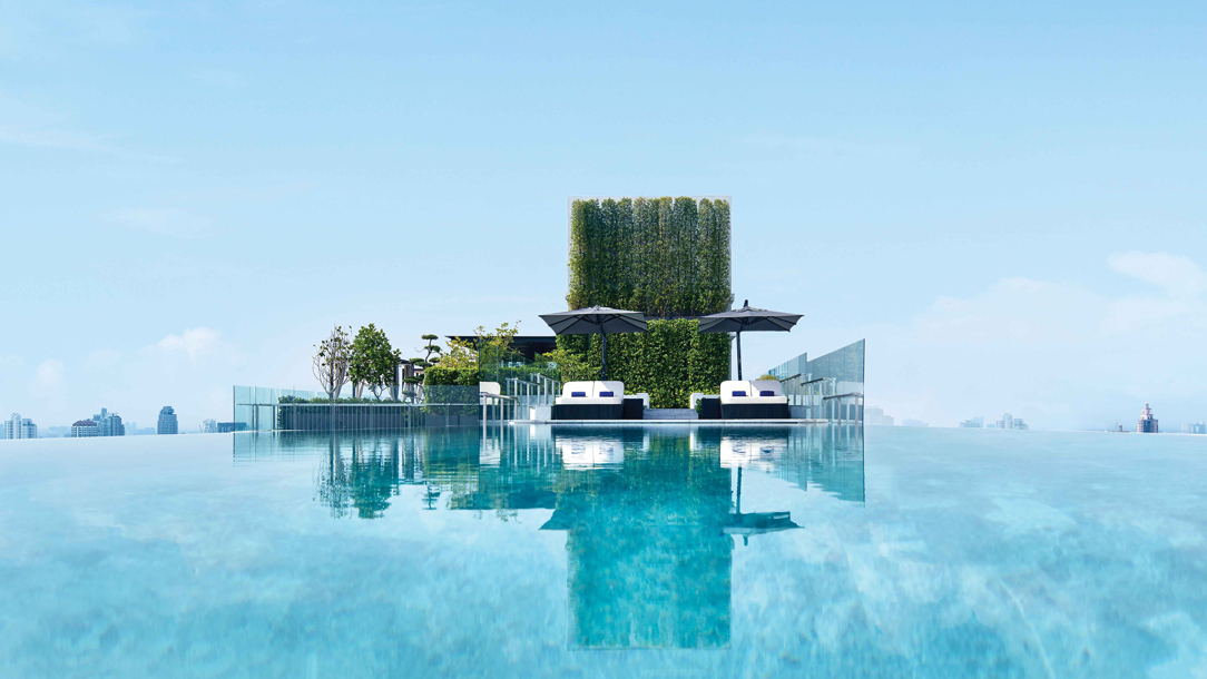 A rooftop villa and pool at 137 Pillars Bangkok.