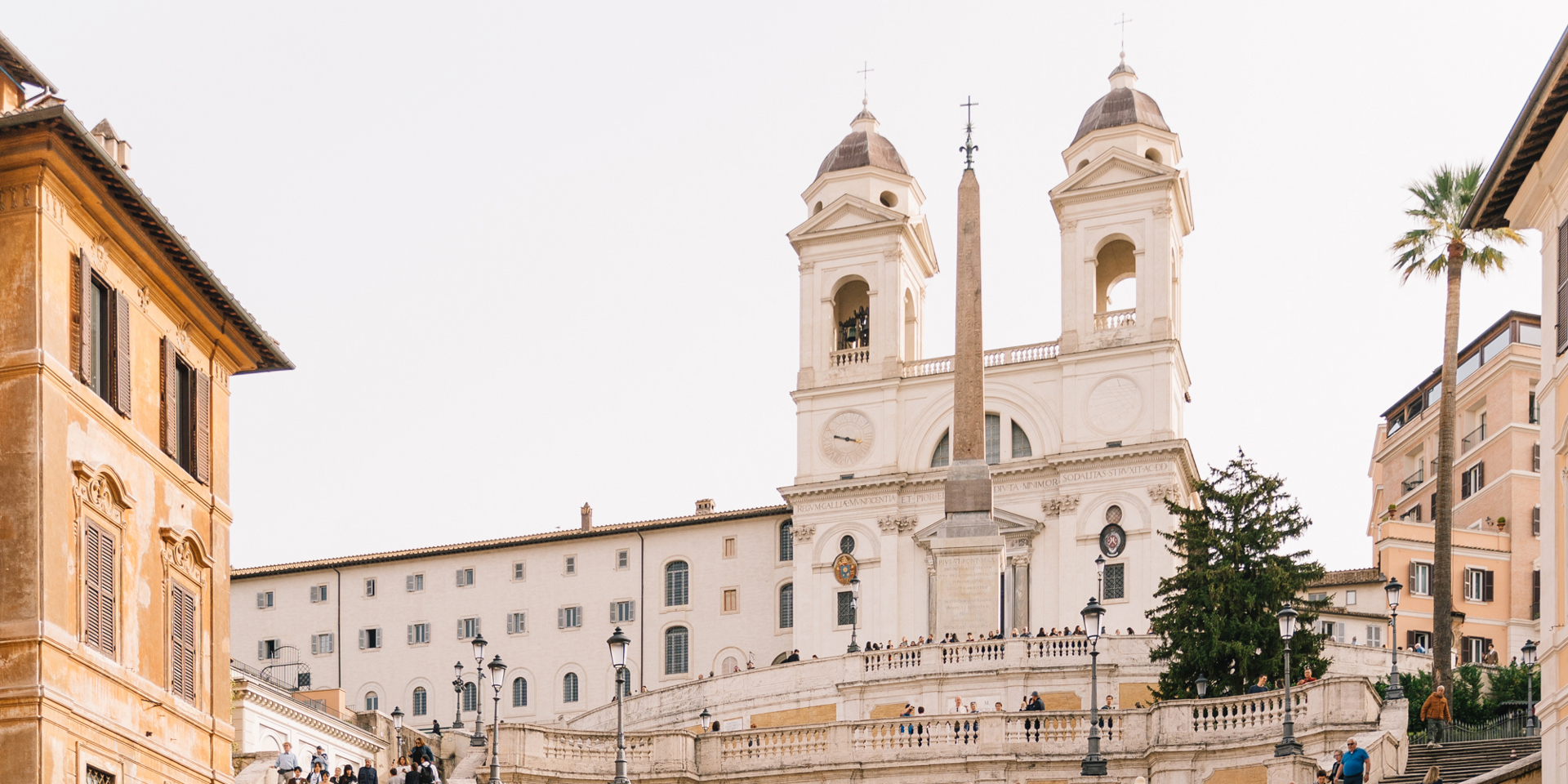 Grand buildings in bright sunshine.